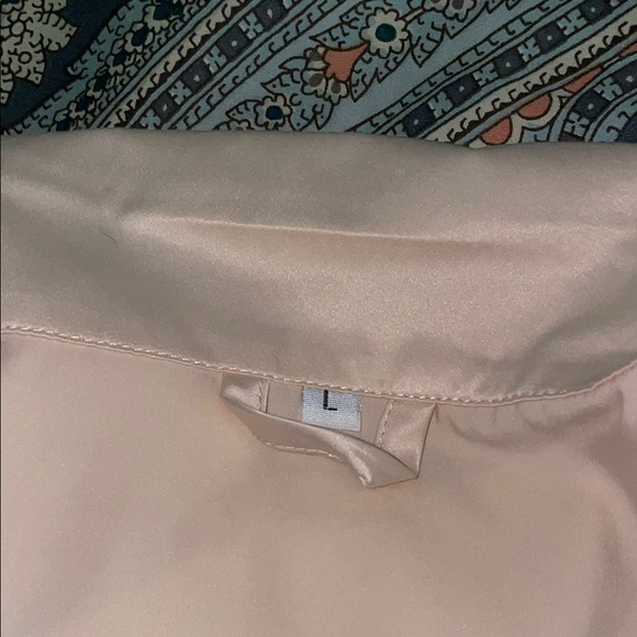 Silky Pastel Pink Pajama Set - Picture 3 of 3